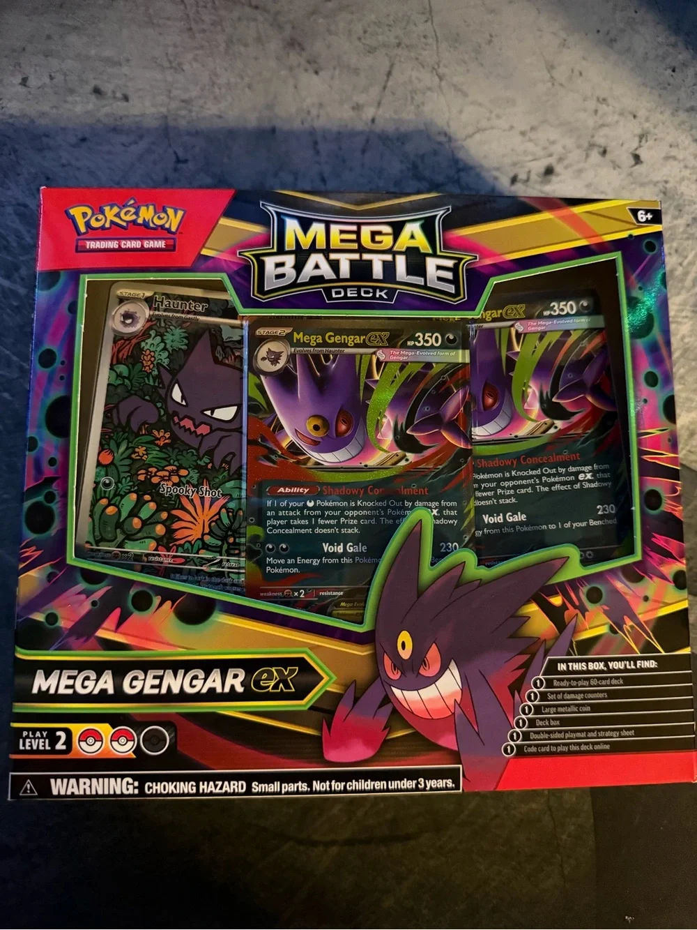 Pokemon Mega Gengar EX Trading Card Deck - Purple, Black, Green, Yellow